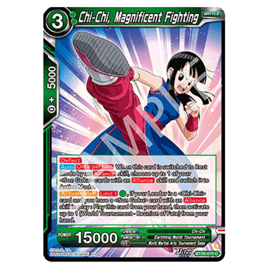 Chi-Chi, Magnificent Fighting Common card from the Dragon Ball Super Card Game set Prismatic Clash