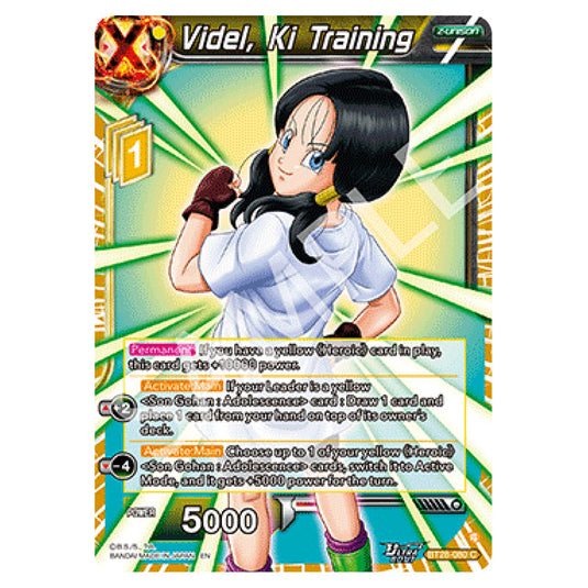 Videl, Ki Training Common card from the Dragon Ball Super Card Game set Prismatic Clash