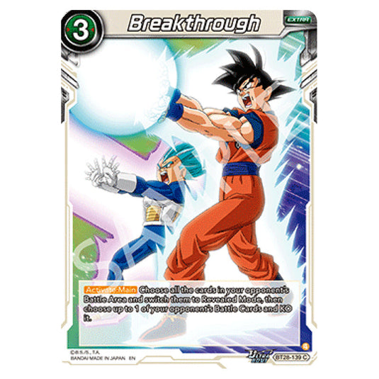 Breakthrough Common card from the Dragon Ball Super Card Game set Prismatic Clash