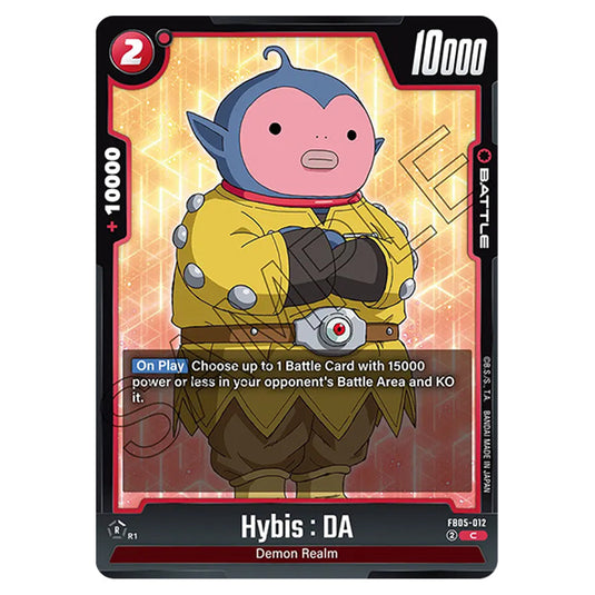 Hybis : DA FB05-012 card from the Dragon Ball Super Card Game Fusion World set FB05 - New Adventure