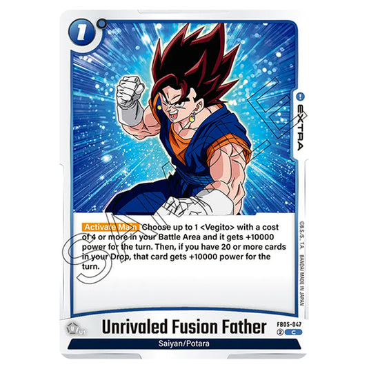 Unrivaled Fusion Father FB05-047 card from the Dragon Ball Super Card Game Fusion World set FB05 - New Adventure