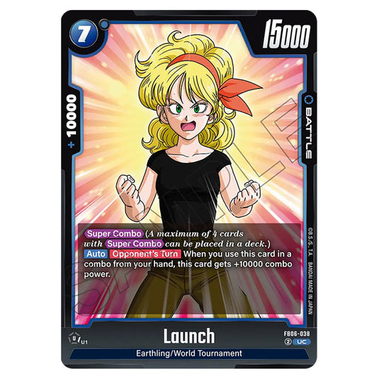 Launch BATTLE card from the Dragon Ball Super Card Game Fusion World set FB06 - Rivals Clash