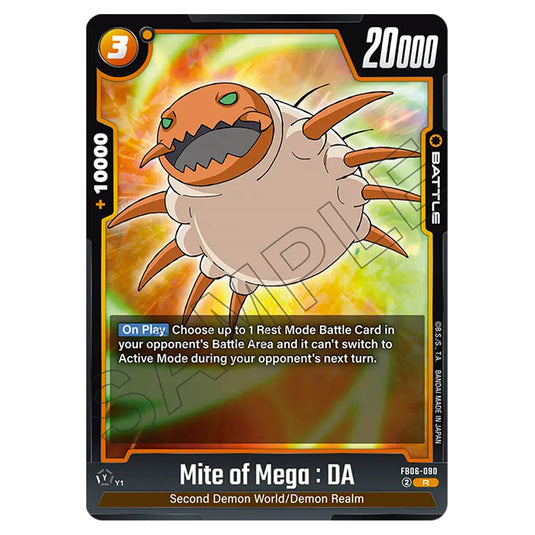 Mite of Mega : DA BATTLE card from the Dragon Ball Super Card Game Fusion World set FB06 - Rivals Clash