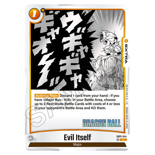 Evil Itself SB01-044 card from the Dragon Ball Super Card Game Fusion World set SB01 - Manga Booster