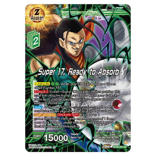 Dragon Ball Super - B20 - Power Absorbed - Super 17, Ready to Absorb - BT20-057