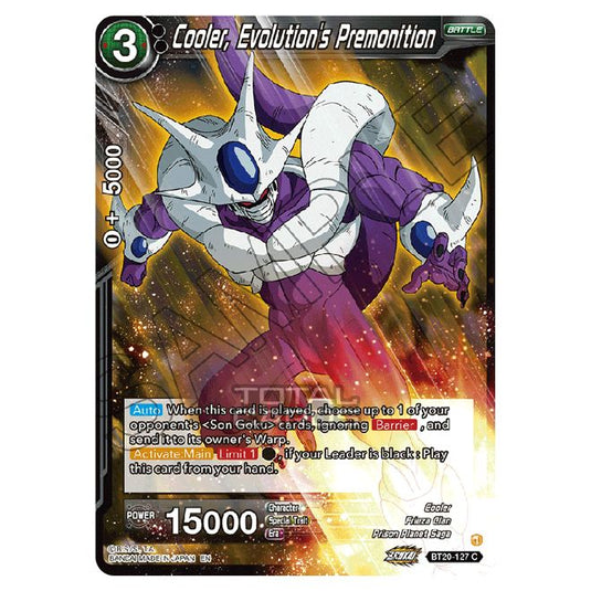 Dragon Ball Super - B20 - Power Absorbed - Cooler, Evolution's Premonition - BT20-127