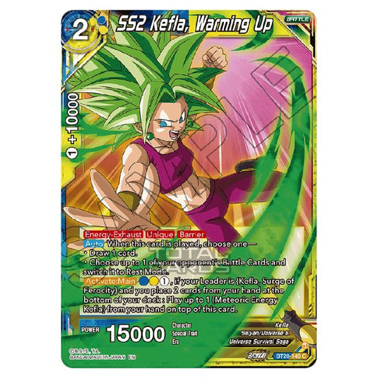 Dragon Ball Super - B20 - Power Absorbed - SS2 Kefla, Warming Up - BT20-146