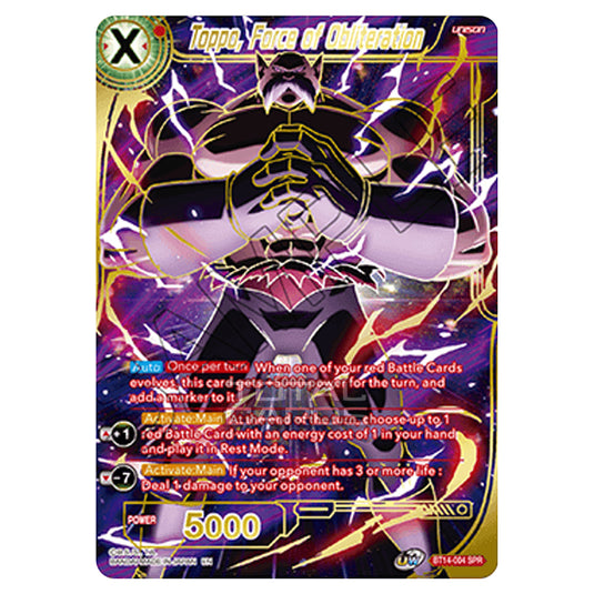 Dragon Ball Super - B14 - Cross Spirits - Toppo, Force of Obliteration - BT14-004_SPR