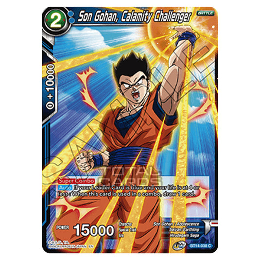 Dragon Ball Super - B14 - Cross Spirits - Son Gohan, Calamity Challenger - BT14-038