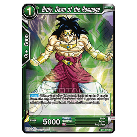 Dragon Ball Super - B01 - Galactic Battle - Broly, Dawn of the Rampage - BT1-076