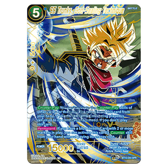 Dragon Ball Super - B10 - Unison Warrior Series - Rise of the Unison Warrior - SS Trunks, God-Sealing Technique - BT10-044_SPR