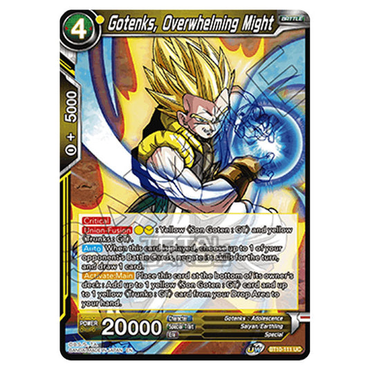 Dragon Ball Super - B10 - Unison Warrior Series - Rise of the Unison Warrior - Gotenks, Overwhelming Might - BT10-111