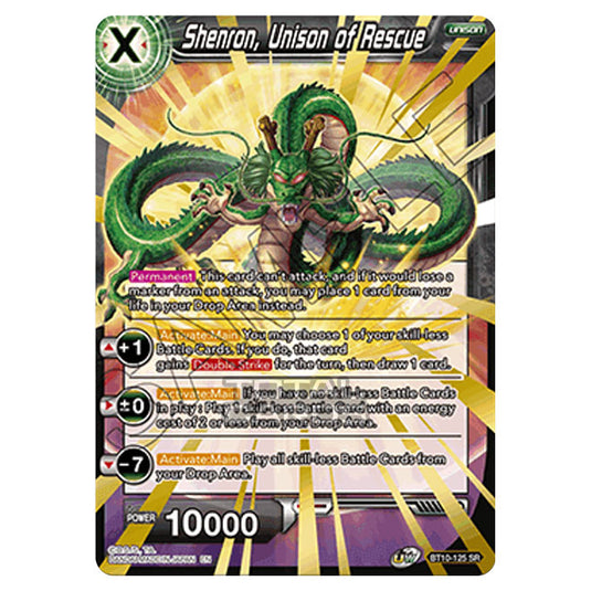Dragon Ball Super - B10 - Unison Warrior Series - Rise of the Unison Warrior - Shenron, Unison of Rescue - BT10-125