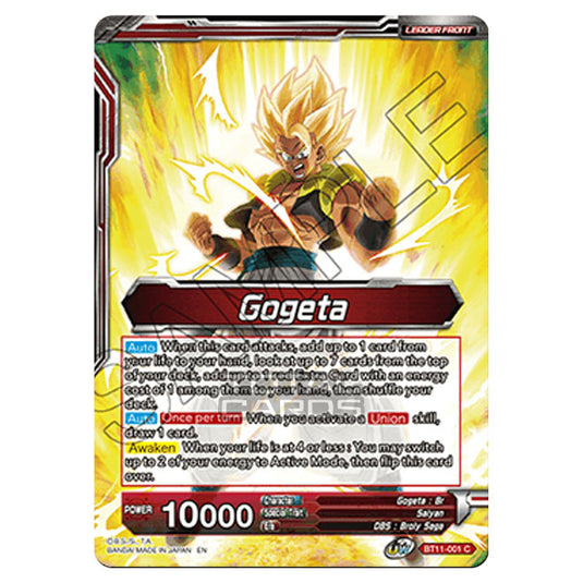 Dragon Ball Super - B11 - Vermilion Bloodline - Gogeta - BT11-001
