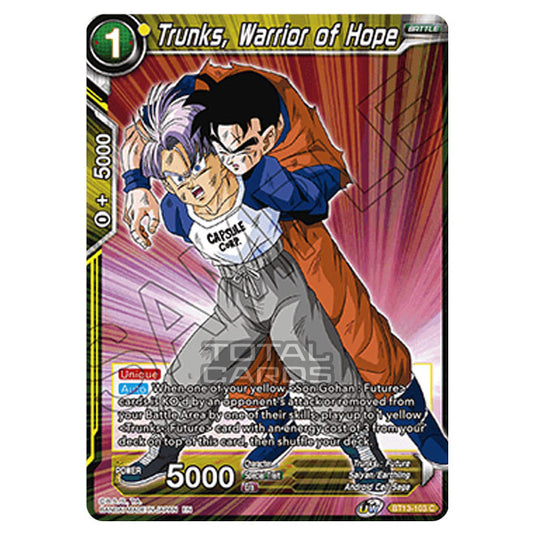 Dragon Ball Super - B13 - Supreme Rivalry - Trunks, Warrior of Hope - BT13-103