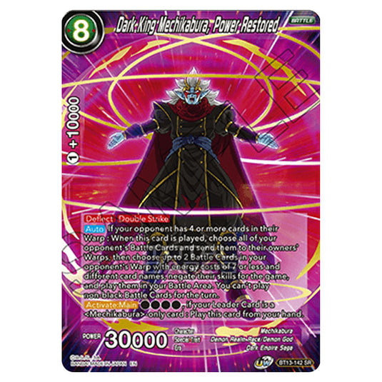 Dragon Ball Super - B13 - Supreme Rivalry - Dark King Mechikabura, Power Restored - BT13-142