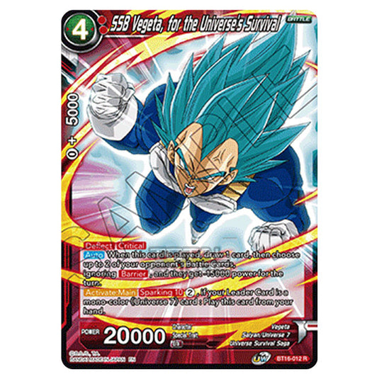 Dragon Ball Super - B16 - Realm Of The Gods - SSB Vegeta, for the Universe's Survival - BT16-012