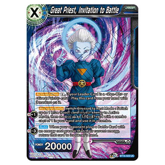 Dragon Ball Super - B16 - Realm Of The Gods - Great Priest, Invitation to Battle - BT16-023