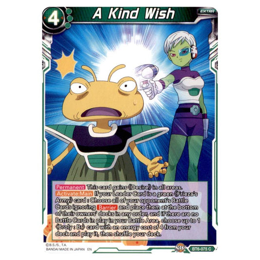 Dragon Ball Super - BT6 - Destroyer Kings - A Kind Wish - BT6-075