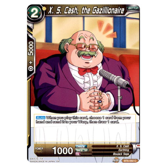 Dragon Ball Super - BT6 - Destroyer Kings - X. S. Cash, the Gazillionaire - BT6-092