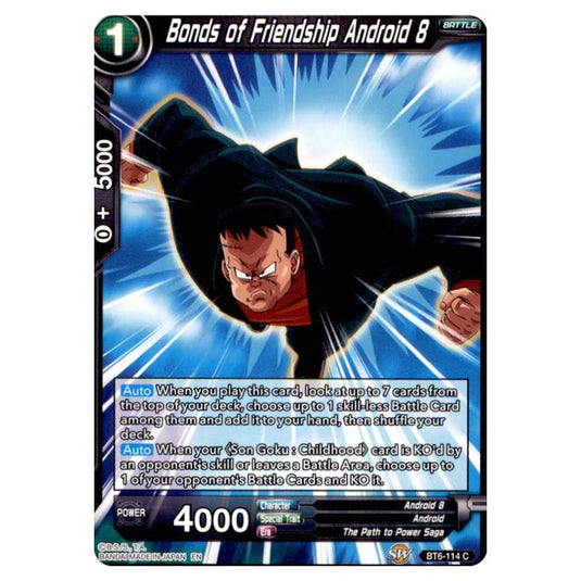Dragon Ball Super - BT6 - Destroyer Kings - Bonds of Friendship Android 8 - BT6-114