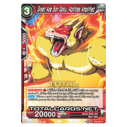 Dragon Ball Super - B08 - Malicious Machinations - Great Ape Son Goku, Abilities Amplified (Foil) - BT8-004
