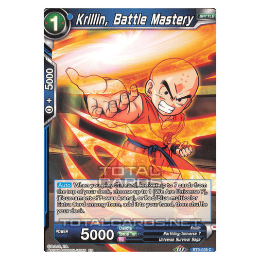Dragon Ball Super - B09 - Universal Onslaught - Krillin, BATTLE Mastery - BT9-028