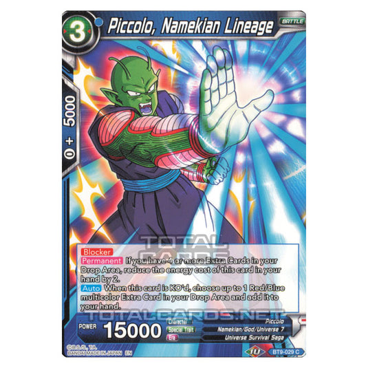 Dragon Ball Super - B09 - Universal Onslaught - Piccolo, Namekian Lineage - BT9-029
