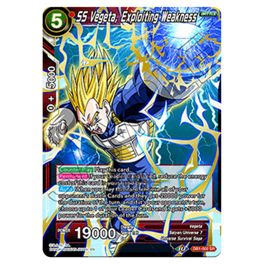 Dragon Ball Super - Draft Box 04 - Dragon Brawl - SS Vegeta, Exploiting Weakness - DB1-002