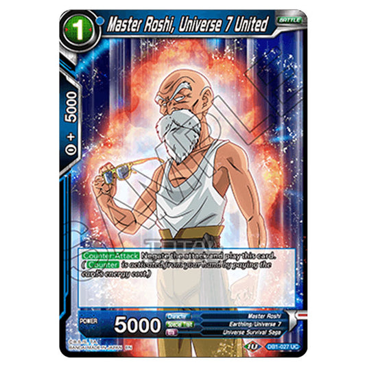 Dragon Ball Super - Draft Box 04 - Dragon Brawl - Master Roshi, Universe 7 United - DB1-027
