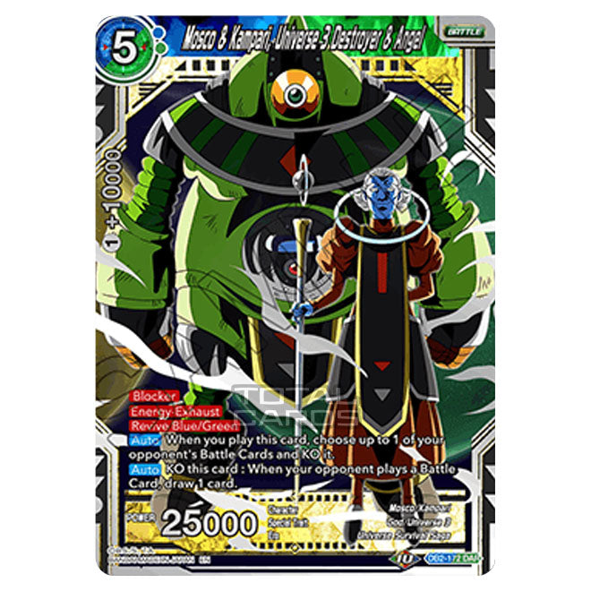 Dragon Ball Super - Draft Box 05 - Divine Multiverse - Mosco & Kampari, Universe 3 Destroyer & Angel - DB2-172 Dragon Ball Super - Draft Box 05 - Divine Multiverse - Mosco & Kampari, Universe 3 Destroyer & Angel - DB2-172