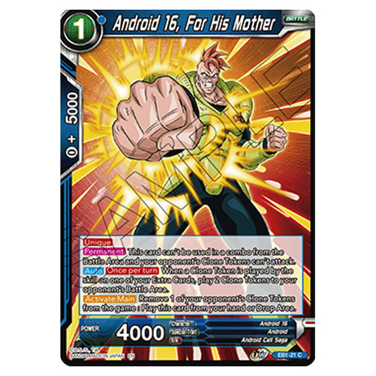 Dragon Ball Super - EB1 - Battle Evolution - Android 16, For His Mother - EB1-21