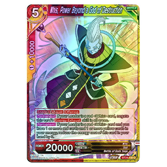 Dragon Ball Super - B24 - Beyond Generations - Whis, Power Beyond a God of Destruction - BT24-132 (Foil)