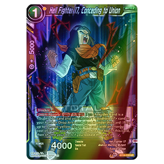 Dragon Ball Super - B14 - Cross Spirits - Hell Fighter 17, Conceding to Union - BT14-110 (Foil)
