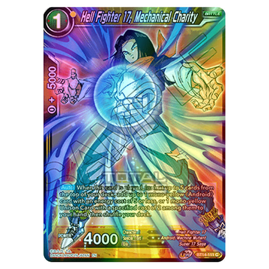 Dragon Ball Super - B14 - Cross Spirits - Hell Fighter 17, Mechanical Charity - BT14-111 (Foil)