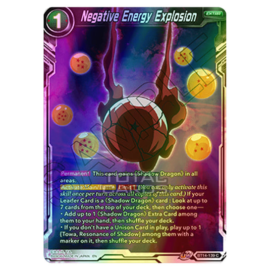 Dragon Ball Super - B14 - Cross Spirits - Negative Energy Explosion - BT14-139 (Foil)