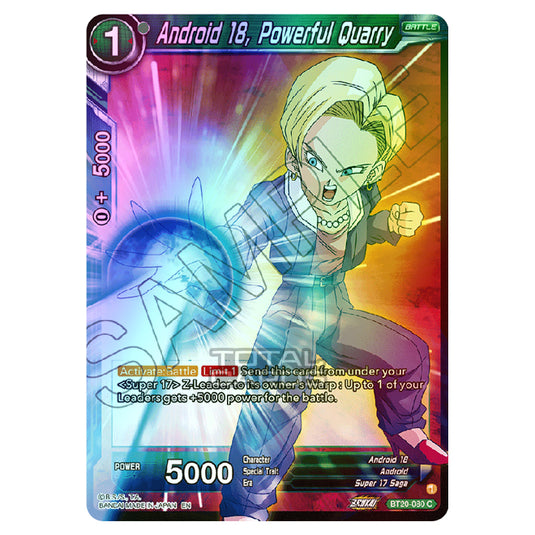 Dragon Ball Super - B20 - Power Absorbed - Android 18, Powerful Quarry - BT20-080 (Foil)