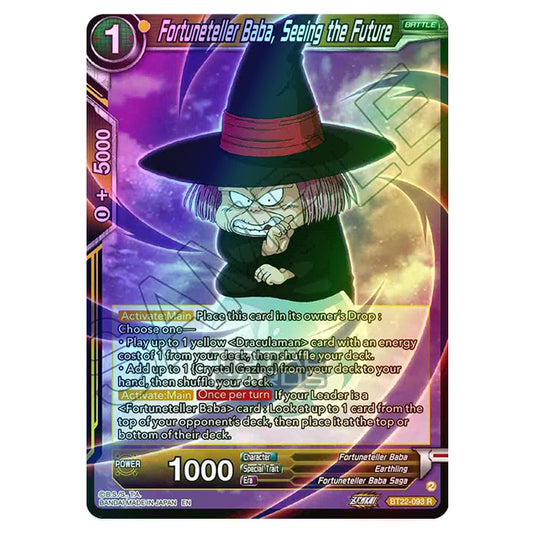 Dragon Ball Super - B22 - Critical Blow - Fortuneteller Baba, Seeing the Future - BT22-093 (Foil)