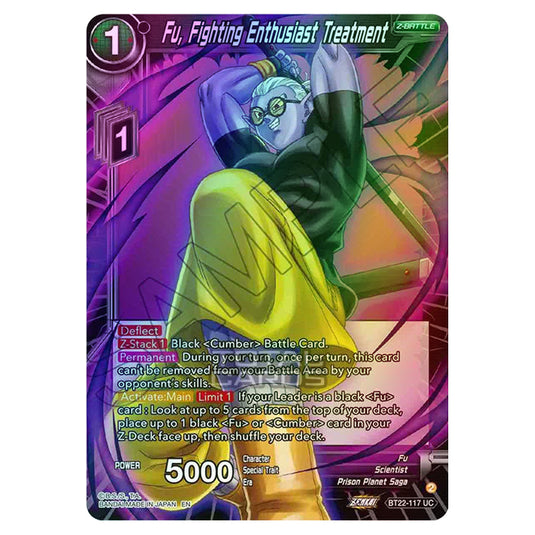 Dragon Ball Super - B22 - Critical Blow - Fu, Fighting Enthusiast Treatment - BT22-117 (Foil)