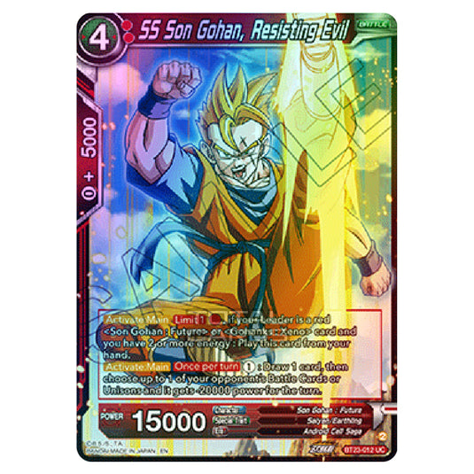 Dragon Ball Super - B23 - Perfect Combination - SS Son Gohan, Resisting Evil - BT23-012 (Foil)