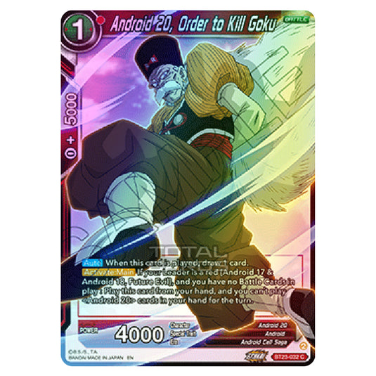 Dragon Ball Super - B23 - Perfect Combination - Android 20, Order to Kill Goku - BT23-032 (Foil)