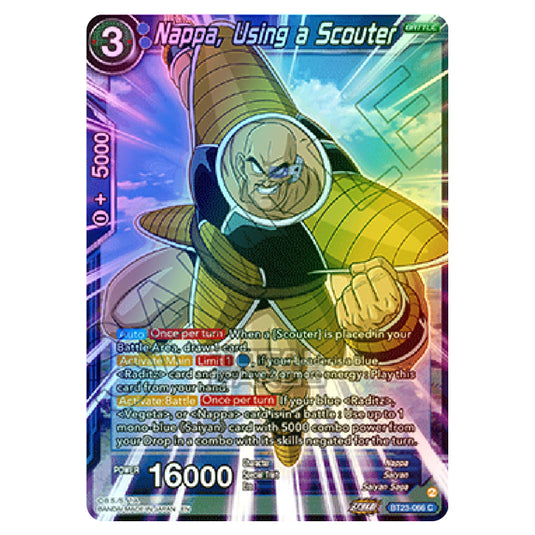 Dragon Ball Super - B23 - Perfect Combination - Nappa, Using a Scouter - BT23-066 (Foil)