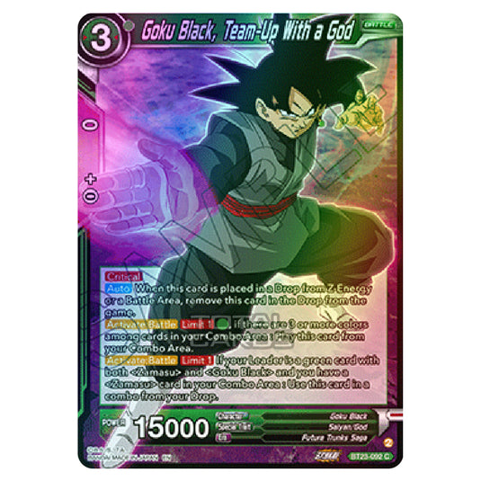 Dragon Ball Super - B23 - Perfect Combination - Goku Black, Team-Up With a God - BT23-092 (Foil)