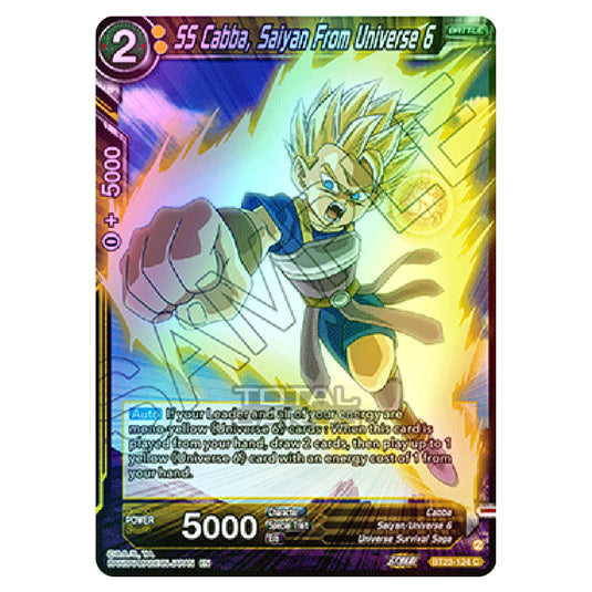 Dragon Ball Super - B23 - Perfect Combination - SS Cabba, Saiyan From Universe 6 - BT23-124 (Foil)
