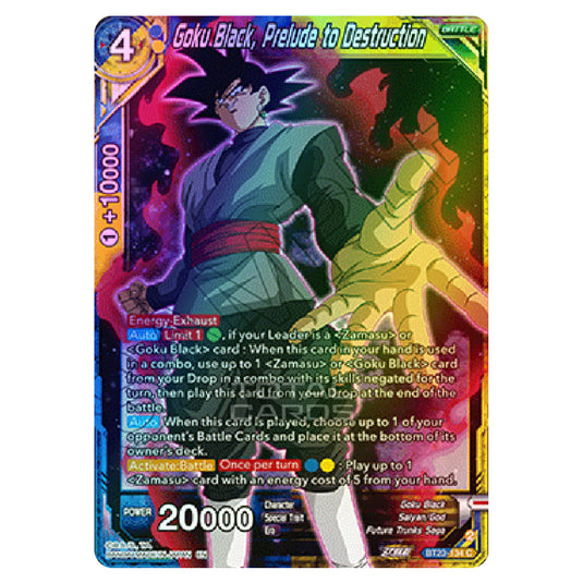 Dragon Ball Super - B23 - Perfect Combination - Goku Black, Prelude to Destruction - BT23-134 (Foil)