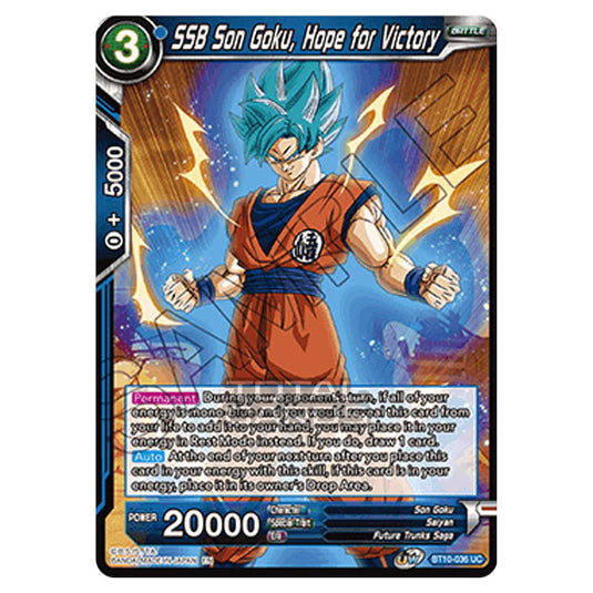 Dragon Ball Super - B10 - Unison Warrior Series - Rise of the Unison Warrior - SSB Son Goku, Hope for Victory - BT10-036 (Foil)