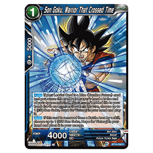 Dragon Ball Super - B10 - Unison Warrior Series - Rise of the Unison Warrior - Son Goku, Warrior That Crossed Time - BT10-038 (Foil)