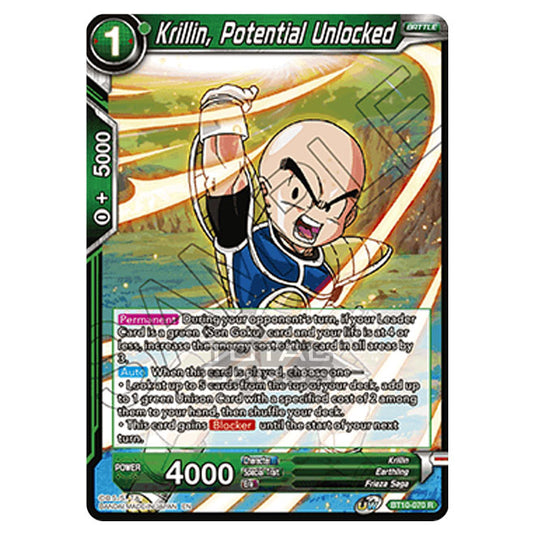 Dragon Ball Super - B10 - Unison Warrior Series - Rise of the Unison Warrior - Krillin, Potential Unlocked - BT10-070 (Foil)