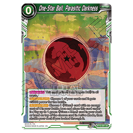 Dragon Ball Super - B10 - Unison Warrior Series - Rise of the Unison Warrior - One-Star Ball, Parasitic Darkness - BT10-091 (Foil)