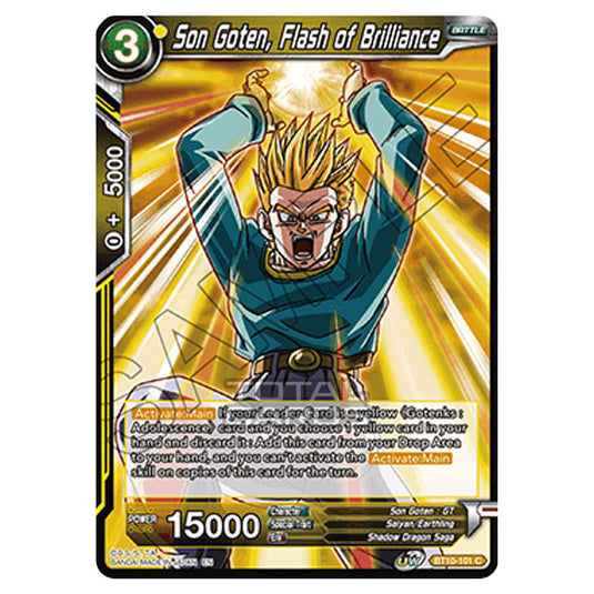 Dragon Ball Super - B10 - Unison Warrior Series - Rise of the Unison Warrior - Son Goten, Flash of Brilliance - BT10-101 (Foil)